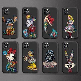 All Images_Graffiti Cute Cartoon Tattoo Silicone Phone Case TPU UV Printing Cover