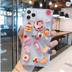 Transparent Funny case very funny food style 