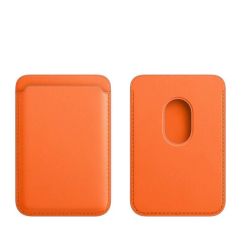 Orange 2021 newest design 2 in 1 PU credit card case Magnetic plate Leather Phone Wallet Pouch Case For Iphone 12 Mag safe